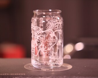 UCF Knights Map Pint Glass - University of Central Florida Gift