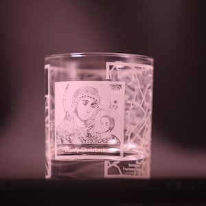 Weihnachtskrippe Mit Bethlehem City Map Rocks Glass | Graviertes Whiskyglas | Geätzte Scotch Gläser