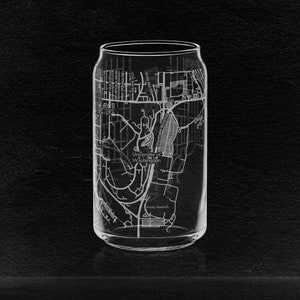 Universiteit van Washington [Seattle] campuskaart blikvormige bekers | Cordial-bril | Cocktailglazen | Afstudeercadeau | Alumnibril