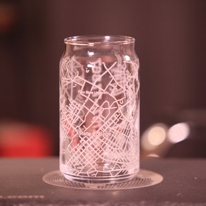 ペンシルベニア州立大学キャンパスマップグラス：刻印入りビールタンブラー