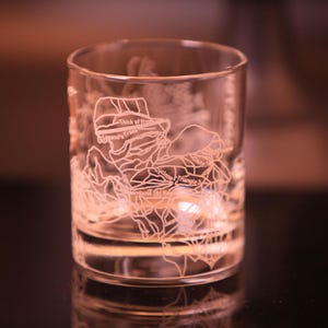 Steamboat Mountain Map Rocks Glass | Graviertes Whiskyglas | Geätzte Scotch Gläser | von FineBruh