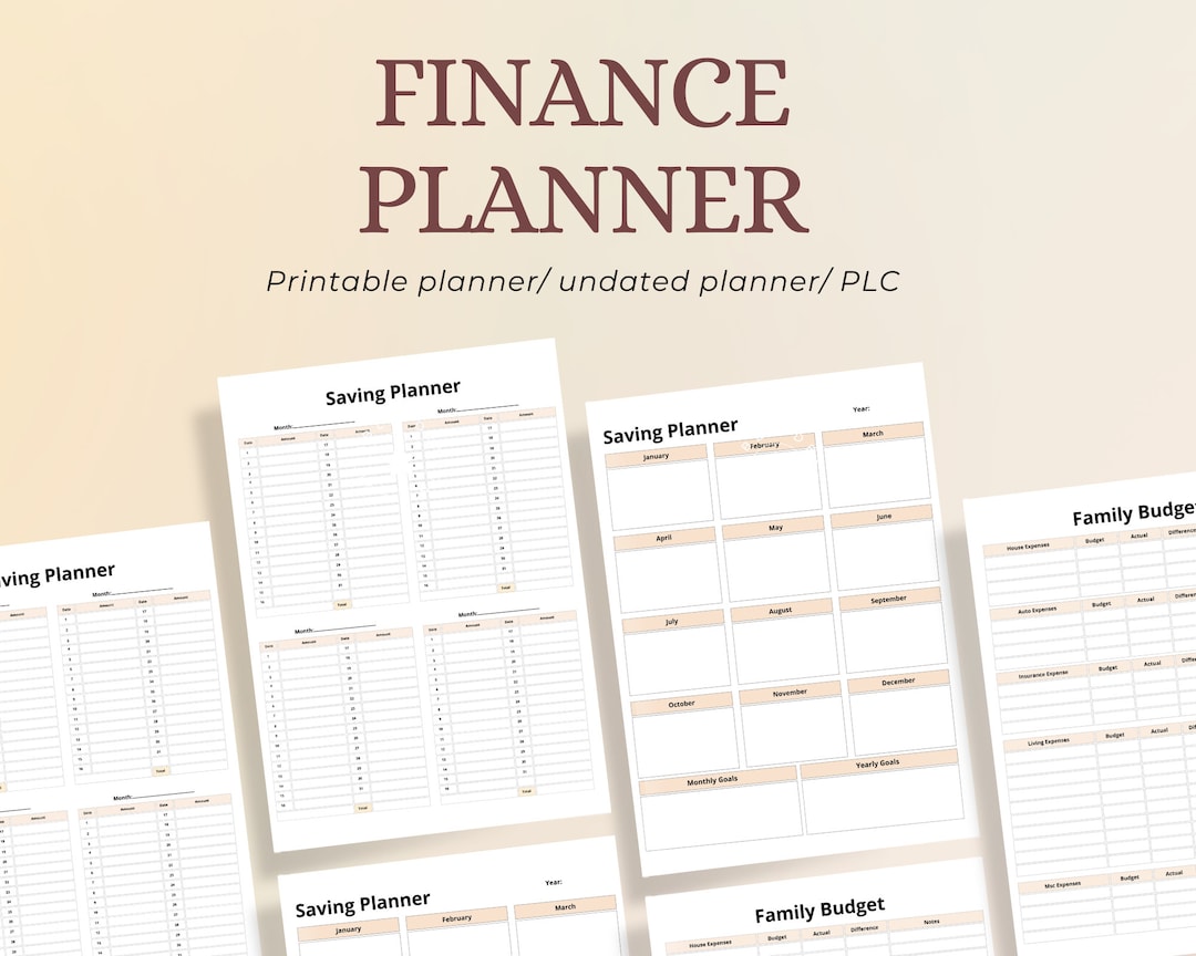 Finance Planner BUNDLE Budget Planner Templates Financial - Etsy