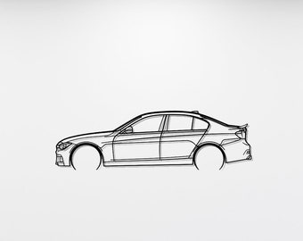 F30 M Silhouette Car Metal Wall Art, Car Garage Wall Decor, Automotive Sign, Gift For Him, Decor Of Car, Personalized Gift