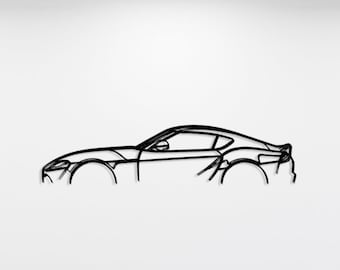 MK 5 Silhouette Car Metal Wall Art, Mustang Garage Wall Decor, Automotive Sign, Cadeau voor hem, Decor van de auto, Gepersonaliseerd cadeau