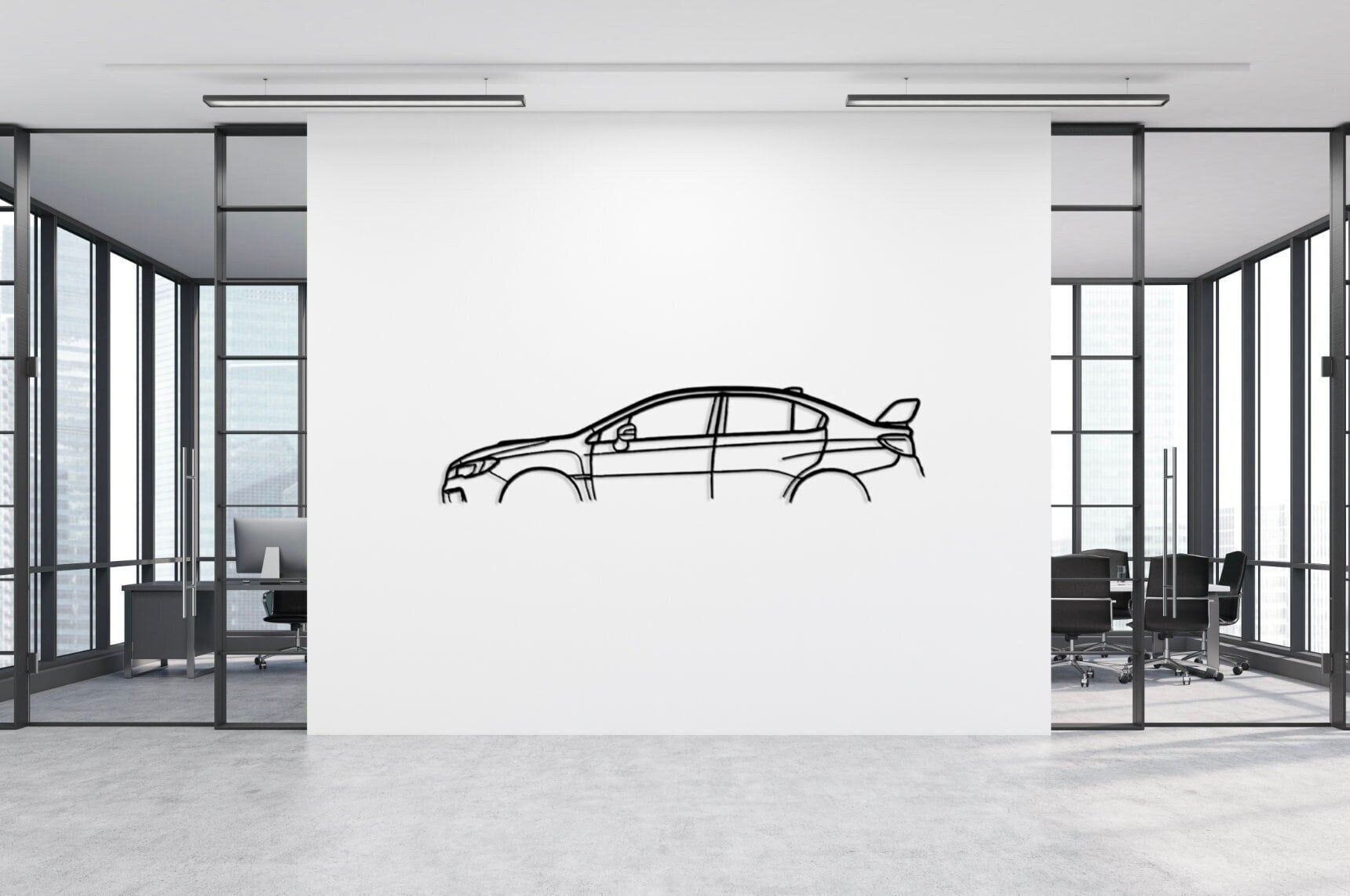 Impreza Wrx Stı Va Silhouette Car Metal Wall Art, Car Garage Wall Decor, Automotive Sign, Gift For Him, Decor Of Car, Personalized Gift