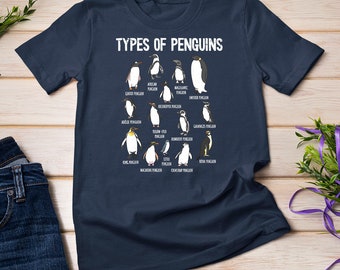 Penguin Lover Shirt Penguin Types Penguins Of The World T-Shirt Sweatshirt