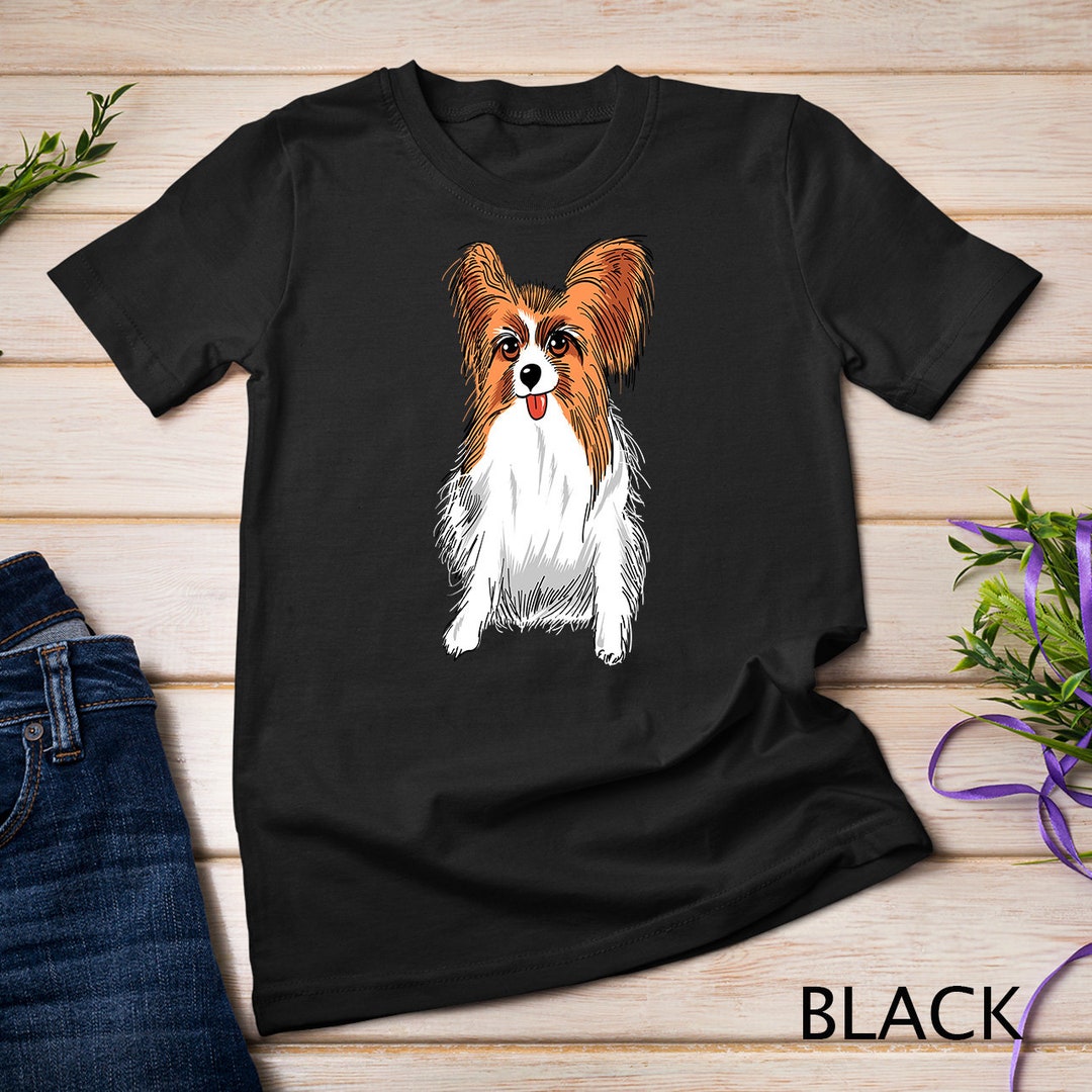 Papillon Dog Cute Papillon With Tongue Out T-shirt Sweatshirt - Etsy