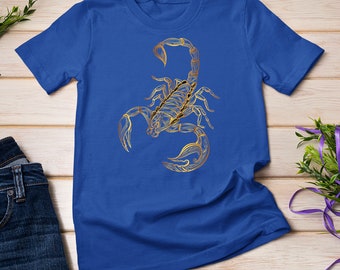 Gold Art Animal Scorpion T-shirt Sweatshirt - Etsy