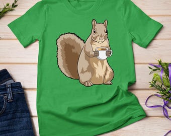 Ekorre Kaffekopp Söt ekorre T-shirt Sweatshirt
