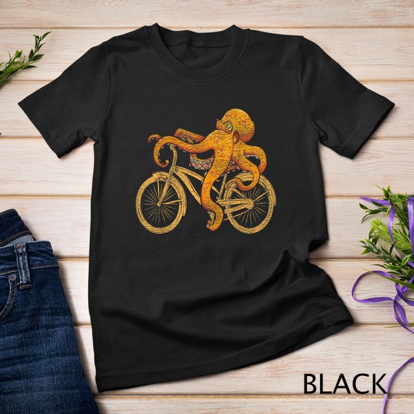 Octopus Riding Bicycle Octopus Lover T-Shirt Sweatshirt