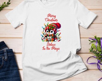Snowy Christmas Cute Penguin Funny Christmas T-Shirt Sweatshirt