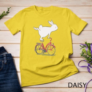 Cute Bunny Rabbit On Bike Cycling Bicycle T-Shirt Sweatshirt