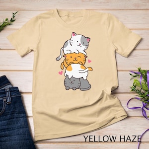猫 猫 ニャーテイン かわいい子猫 パイル アニメ かわいい猫 ギフト 長袖 Tシャツ スウェットシャツ