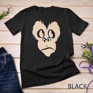 Cute Monkey Face Ape Gorilla Primate Chimpanzee T-Shirt Sweatshirt