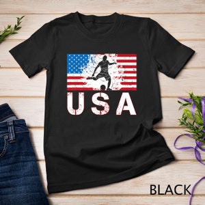 USA Soccer Team American Flag US Football Men Women Kids T-Shirt Sweatshirt