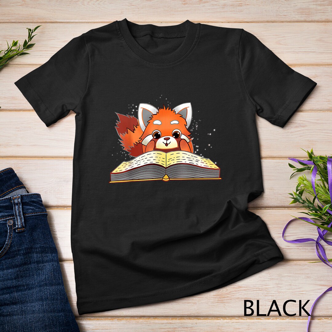 Cute Red Panda Reading A Book Lover Bookworm Love T-shirt Sweatshirt - Etsy