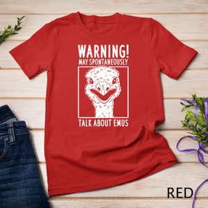 警告 エミューについて自発的に話す可能性があります Tシャツ スウェットシャツ