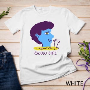 Przyjmij życie slow z kreskówkową nutą Ślimak i przyjaciel T-shirt
