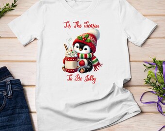 Snowy Christmas Cute Penguin Funny Christmas T-Shirt Sweatshirt