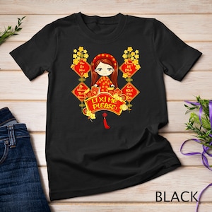 Li Xi Me Please Vietnamese Red Cute Ao Dai Girl Flowers 2025 T-Shirt Sweatshirt