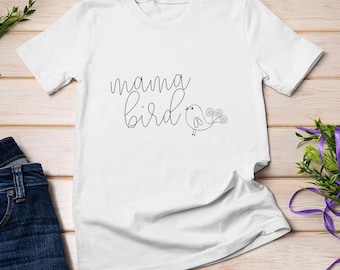 Sudadera con capucha para mujer con la frase "Mamá pájaro, lindo pájaro amante"