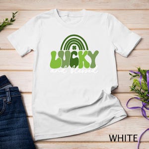 Lucky And Blessed Embracing Shamrocks And Green Cheers For St. Patrick&#39;s Day T-Shirt Sweatshirt