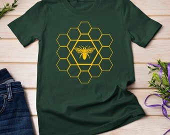 Felpa con maglietta regalo per apicoltura a nido d'ape apicoltore