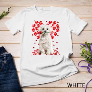 Cute Love Maltese Dog Valentine Pet Dog Lover T-shirt Sweatshirt