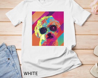 Bunter Hund Schnoodle niedliches Gekritzel T-Shirt Sweatshirt