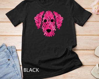 Roze lint hond inspirerende borstkanker bewustzijn cadeau T-shirt sweatshirt