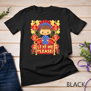 Li Xi Me Please Boy 2025 Kid Vietnamese Lunar New Year T-Shirt Sweatshirt