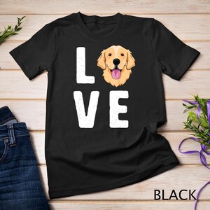 LOVE Golden Retrievers SHIRT for Women KIds Dog Pet Gift T-Shirt BLACK T-Shirt Sweatshirt