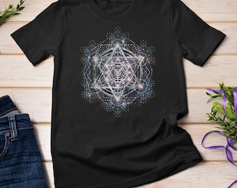 Chemise Metatron Cube Sacred Geometry T-shirt de yoga spirituel Sweat-shirt