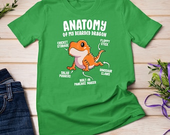 Anatomy Of A Bearded Dragon Shirt Gift For Reptile Lover T-Shirt Sweatshirt