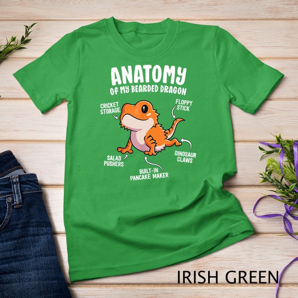 Anatomy Of A Bearded Dragon Shirt Gift For Reptile Lover T-Shirt Sweatshirt