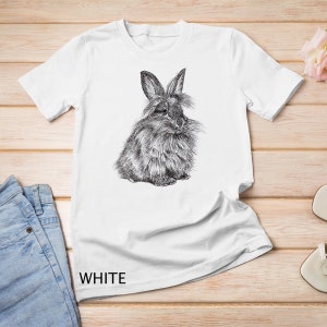 Cute Lionhead Bunny Rabbit Sketch Shirt Rabbit Lover T-Shirt Sweatshirt