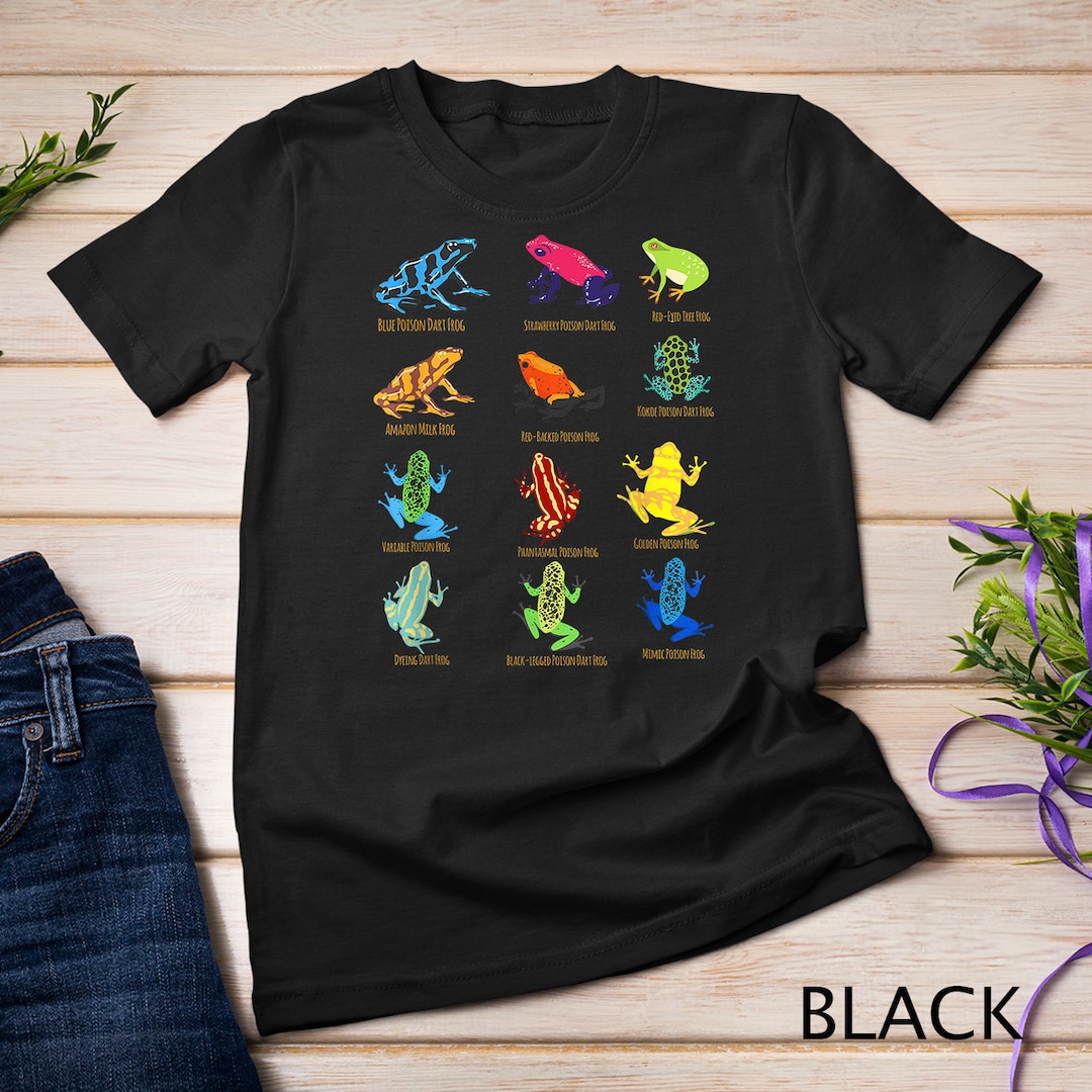 Dart Frogs Identification Chart for Frog Lovers Tshirt Sweatshirt Etsy
