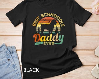 Camiseta con capucha retro vintage con el mejor regalo para papá Schnoodle y amantes de los perros