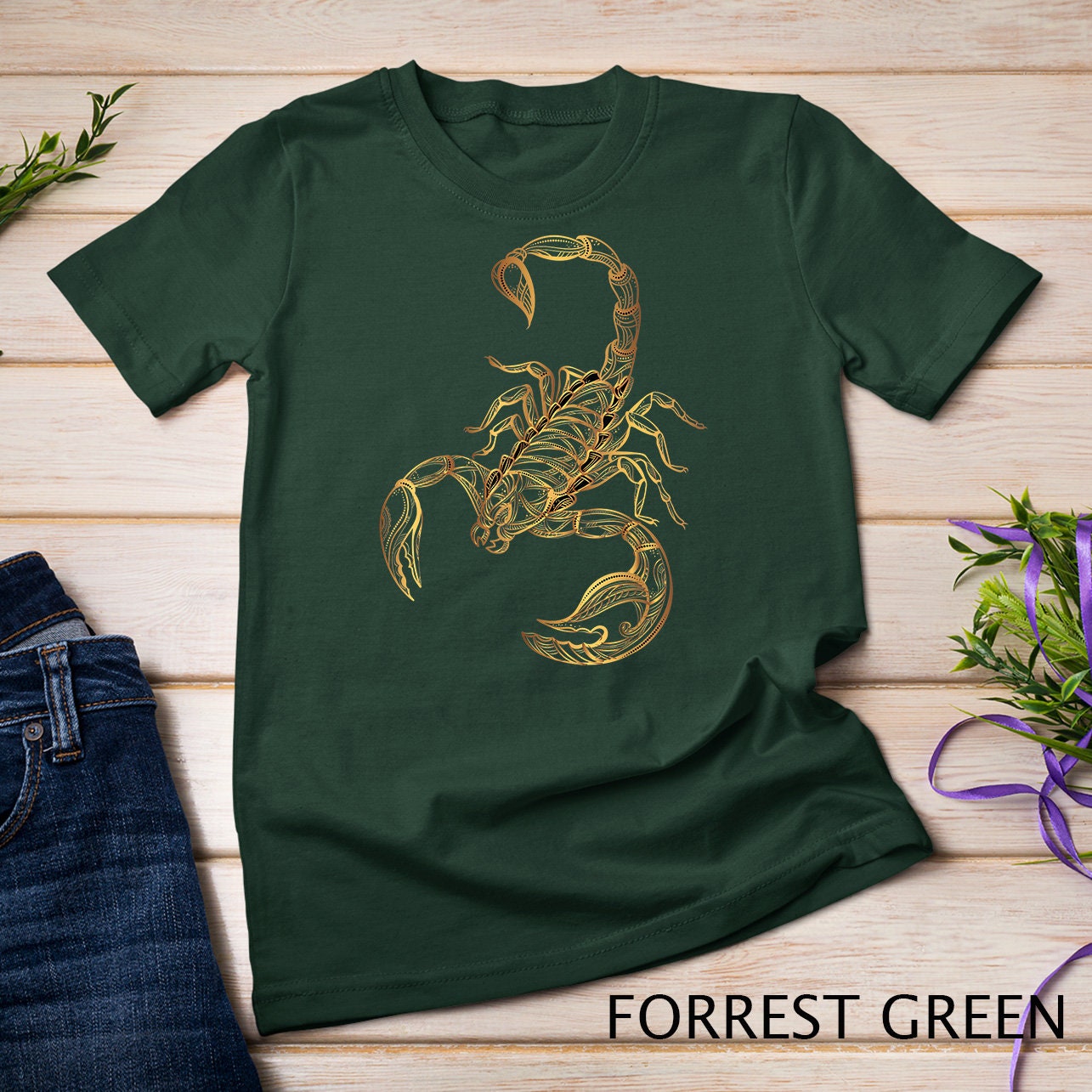 Gold Art Animal Scorpion T-shirt Sweatshirt - Etsy