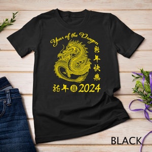 Chinese Calendar Gold Dragon Year Happy New Year 2024 T-Shirt Sweatshirt