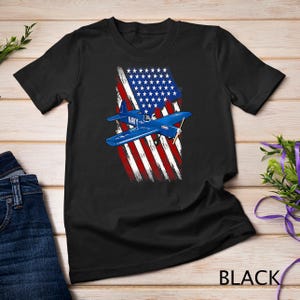 Nobler Control Line RC Airplane 4th of July USA T-Shirt Sweatshirt
