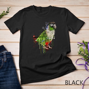Grünes Wange Conure Shirt Niedliches Conure Papageien-Liebhaber T-Shirt Sweatshirt