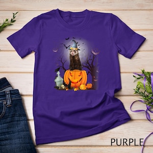 Funny Ferret Pumpkin Halloween Costume Gifts T-Shirt Sweatshirt