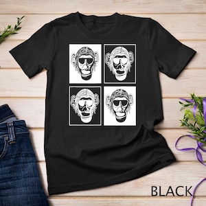Chimpanzee Sunglasses Square Monkey T-Shirt Sweatshirt