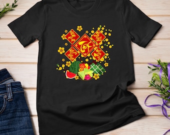 Vietnamese Tet Happy Lunar New Year Chuc Mung Nam Moi 2025 T-Shirt Sweatshirt