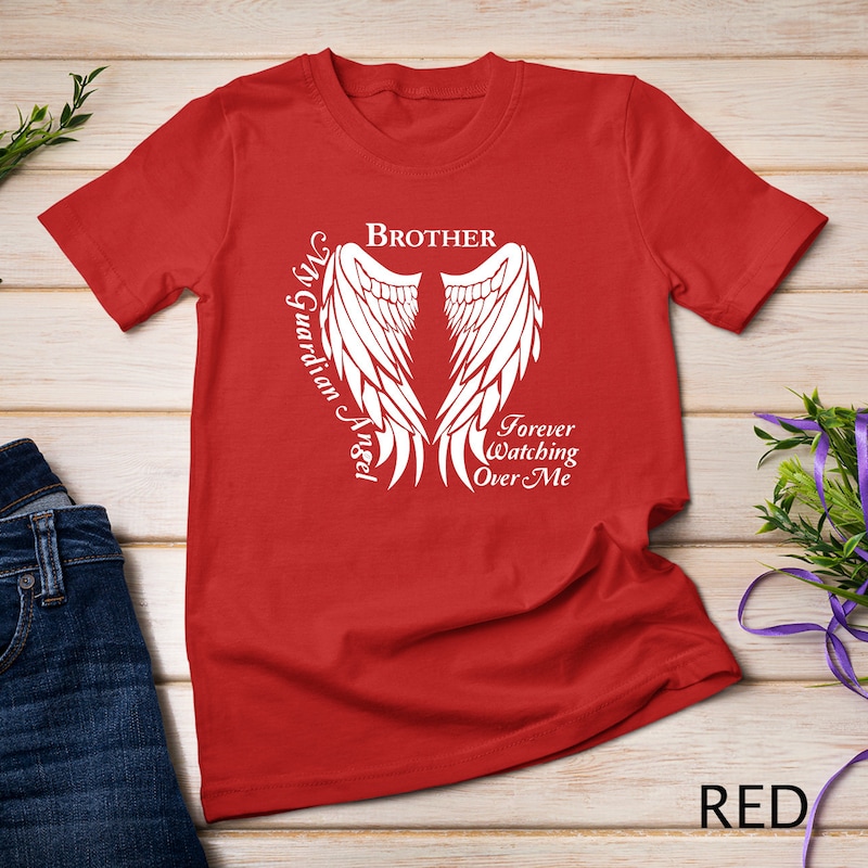 My Brother Walks With Me Guardian Angel Memorial T Shirt