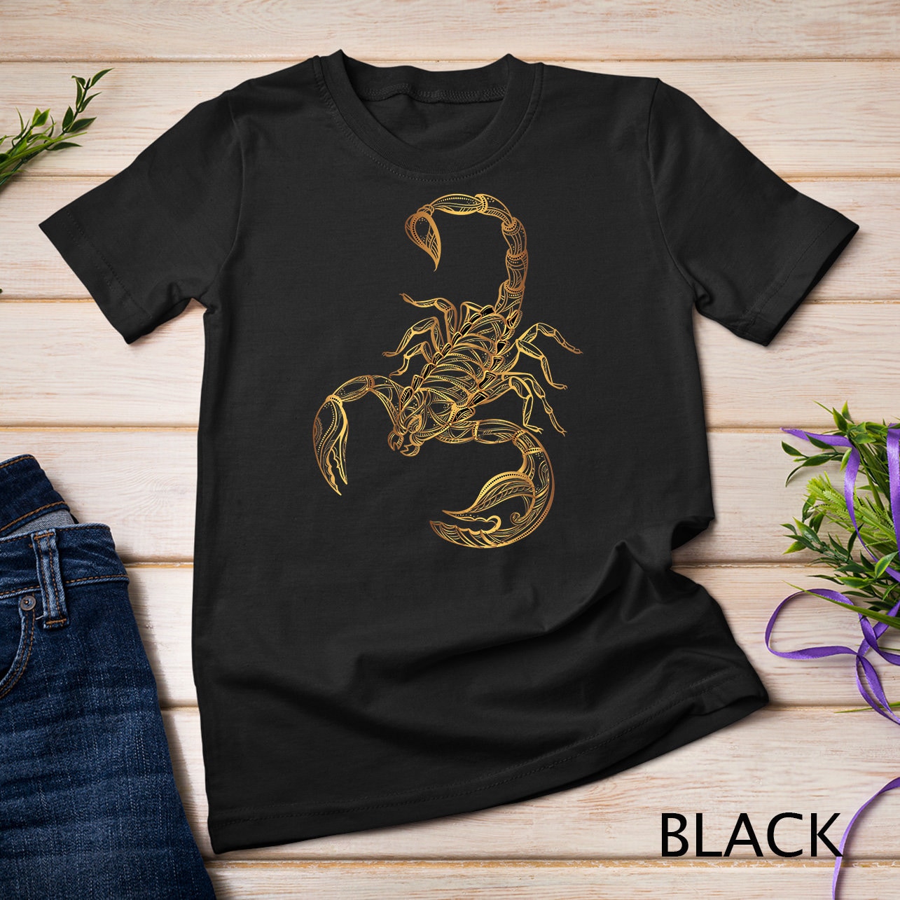 Gold Art Animal Scorpion T-shirt Sweatshirt - Etsy