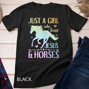 イエスと馬 女の子への馬の贈り物 女性用 Tシャツ スウェットシャツ