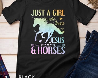 Jesús y caballos caballo regalos para niña mujer camiseta sudadera