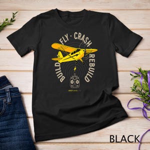 Yellow Plane RC Plane Model Aircraft Build Fly Crash Rebuild T-Shirt Sweatshirt